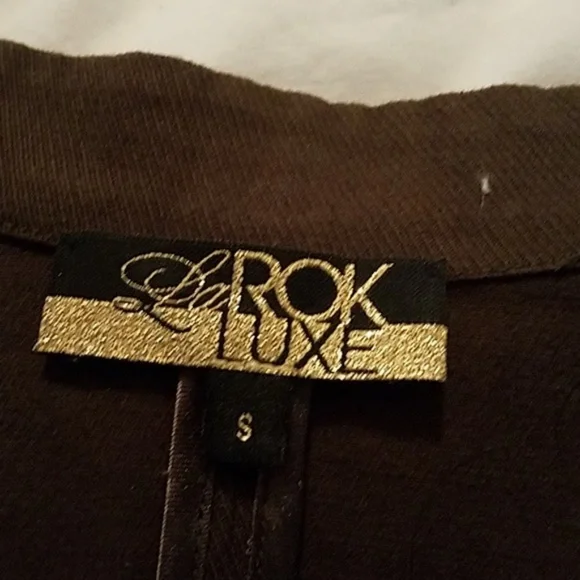 New LaROK Luxe corporal military embellished shoulder padded epaulette blazer